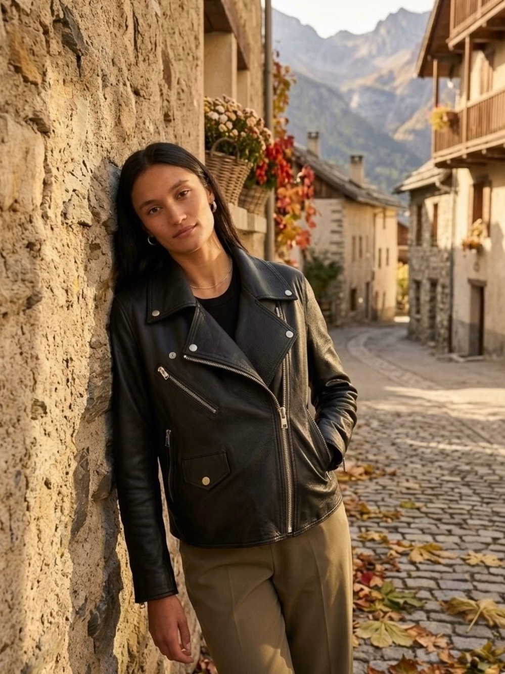 Quince Leather Biker Jacket